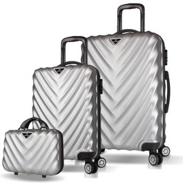 Zoozie Bags Juego de Maletas de 3 Piezas Gris
